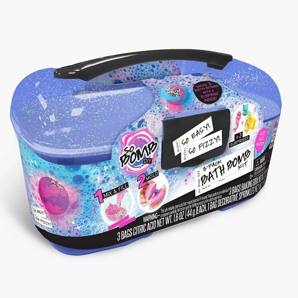 So Bomb DIY Make Fizzy Bath Bombs 3 Pack Kit Caddy - Picture 3 of 9